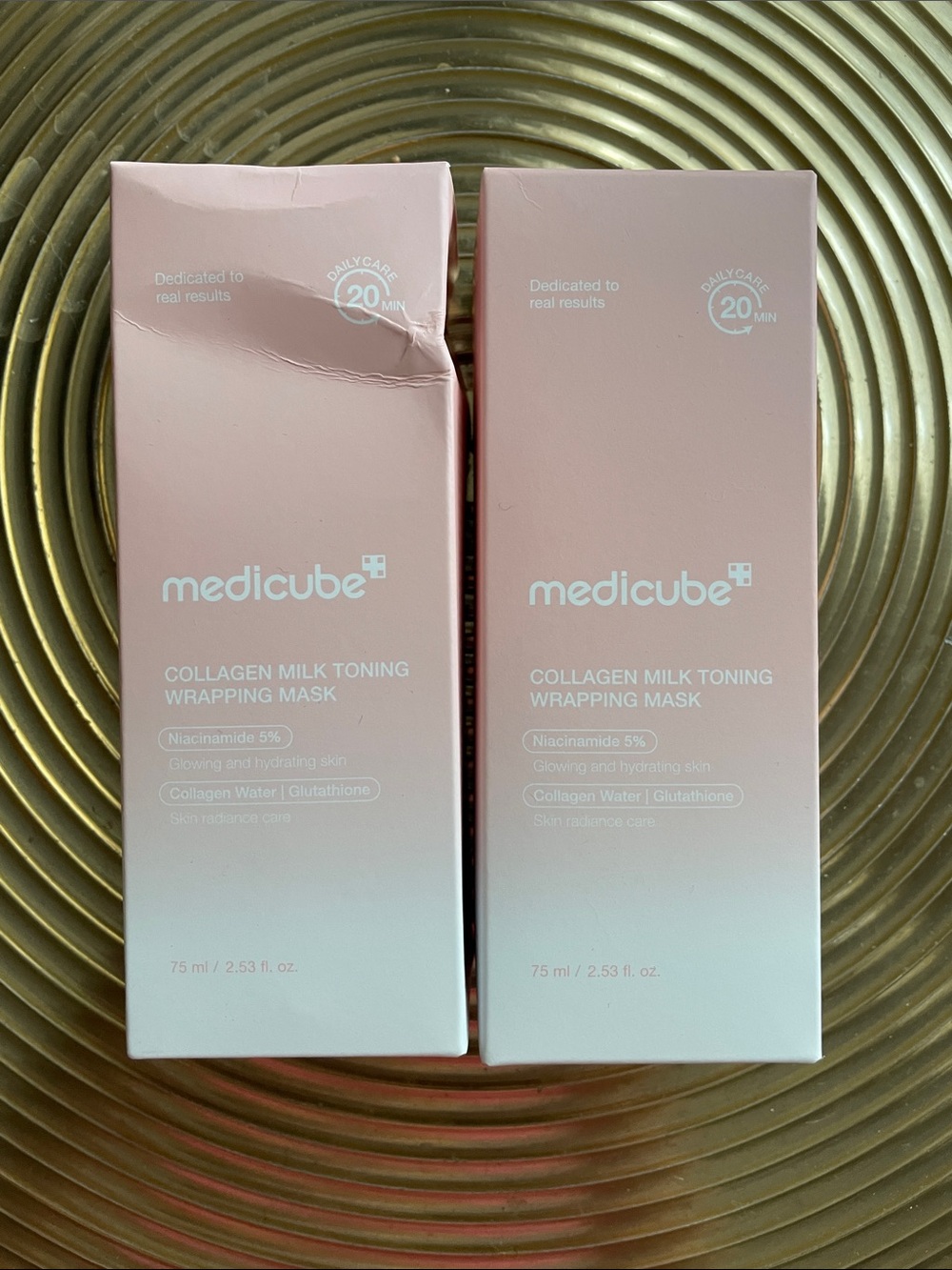NWT 2-Pack Medicube Collagen Milk Toning Wrapping Mask - Sealed